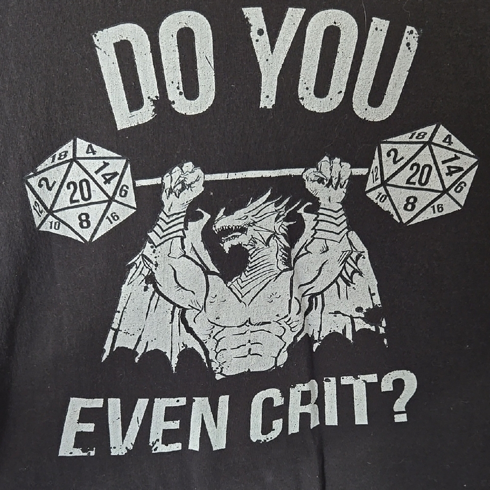 Do You Even Crit? Black Short Sleeve Tee with Graphic Design - Picture 4 of 5